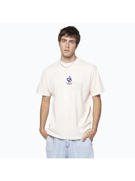 Tricou pentru bărbați Kaotiko M / C Wild Power Organic Cotton ivory