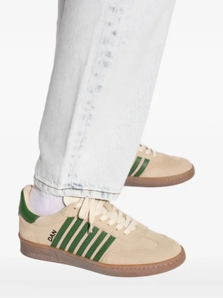 Sneakerși Dsquared2 din piele de căprioară cu dungi