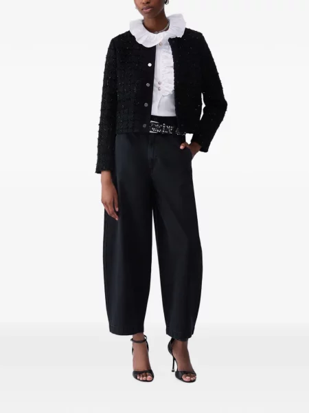 Pantaloni Liu Jo cu broderie negru