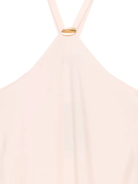 Rochie maxi Max Mara cu gât halter roz