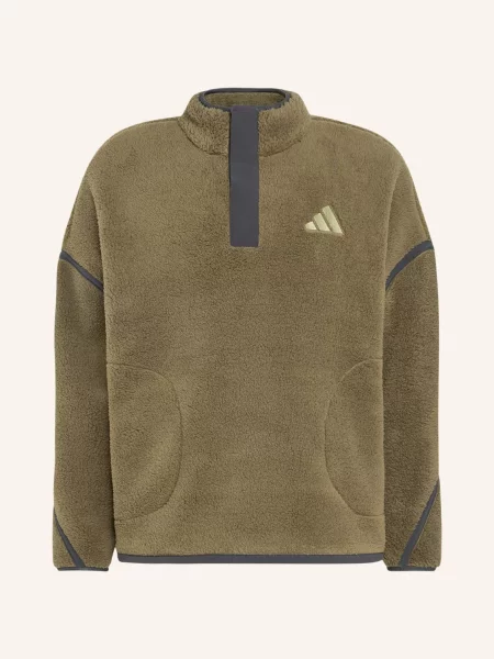 Adidas Terrex Fleecový Svetr S Kapucí Multi Essential olivová / tmavě šedá