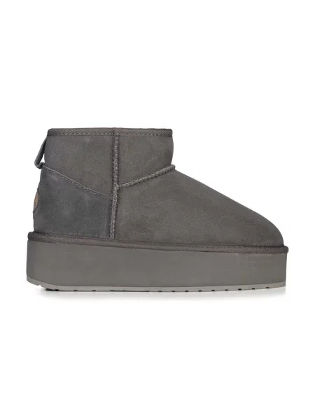 Emu Australia cizme de zapada din piele intoarsa Stinger Micro Flatform gri
