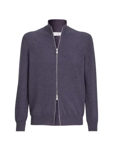 Cardigan Brunello Cucinelli din cașmir violet