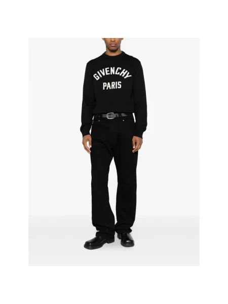 Dzianinowy sweter Givenchy z logo czarny