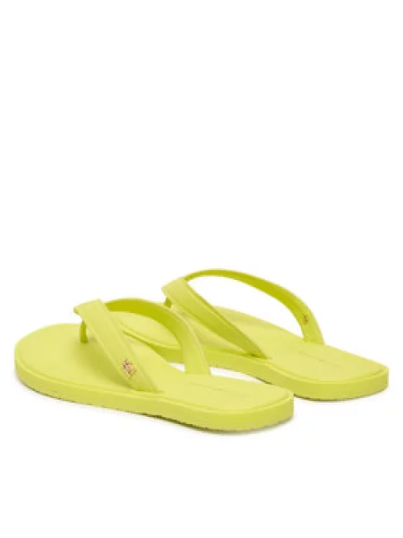 Tommy Hilfiger Šlepetės per pirštą Th Scandi Premium Summer Sandal geltona