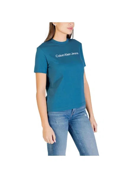 Tricou Calvin Klein cu autograf verde