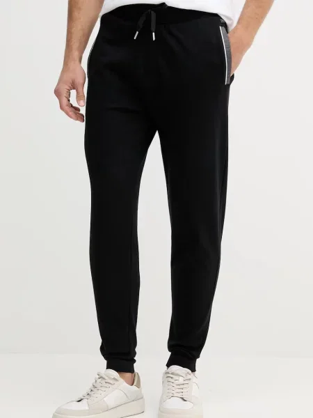 BOSS pantaloni de trening uni negru