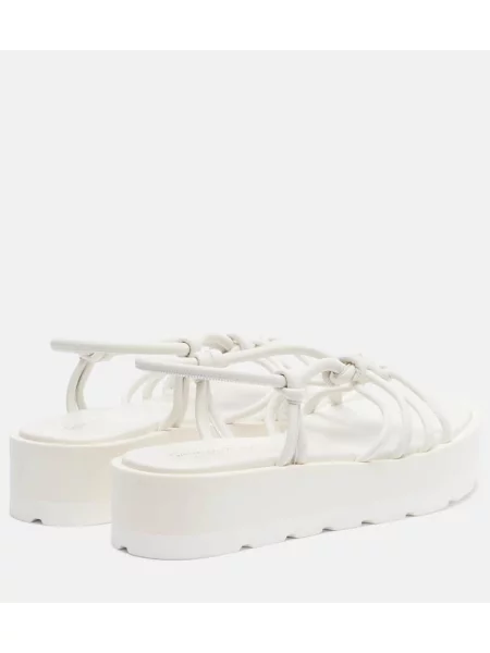 Sandale Gianvito Rossi din piele cu platformă alb