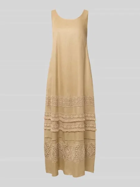 Zwiewna sukienka casual z czystego lnu model DOLMEN' Weekend Max Mara