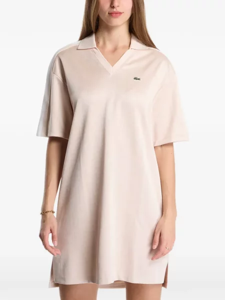 Rochie Lacoste din jacard roz