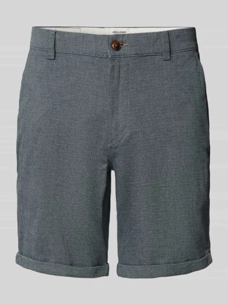 Szorty o kroju regular fit z fakturowanym wzorem model ‘FURY’ Jack & Jones granatowe