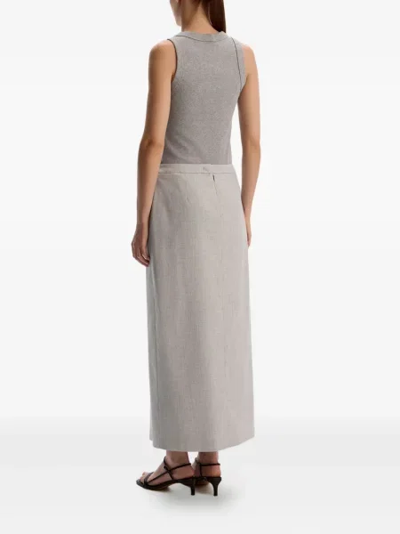 Spódnica midi 12 Storeez asymetryczna do kolan szara