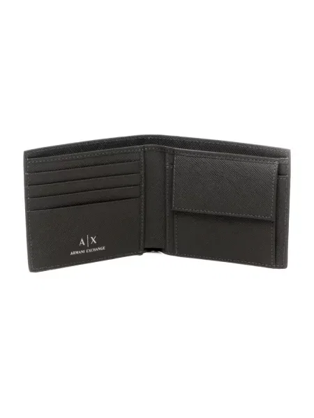 Portfel Armani Exchange skórzany szary