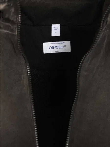 Geacă Off-white cu autograf alb