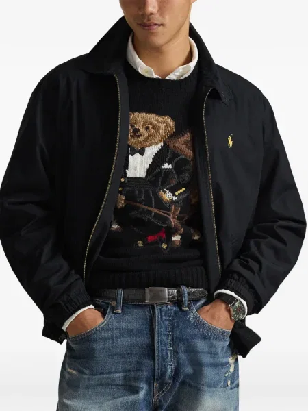 Krótka czapka z daszkiem Polo Ralph Lauren w jodełkę jednorzędowa niebieska