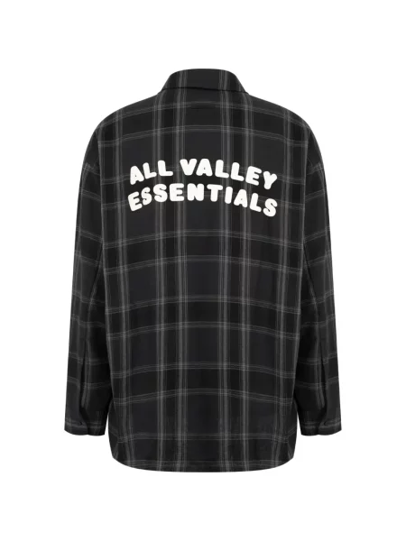 Фланелена риза Fear Of God Essentials черно