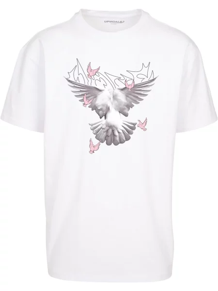 MT Upscale Marškinėliai Doves akmens / šviesiai rožinė balta