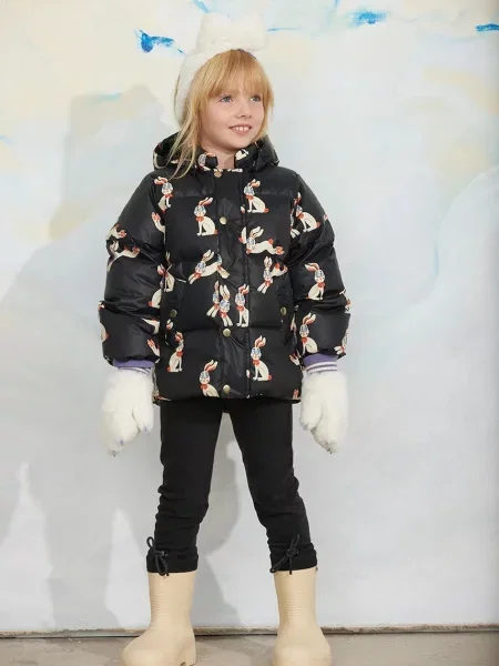 Mini Rodini пухова куртка дитяча Rabbits