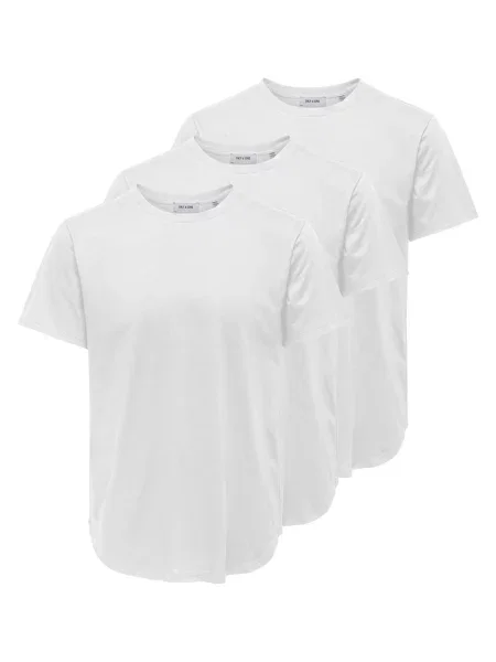 Only & Sons Tricou ONSJEFF' alb