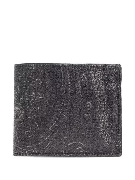 Portofel Etro cu imagine cu model paisley negru