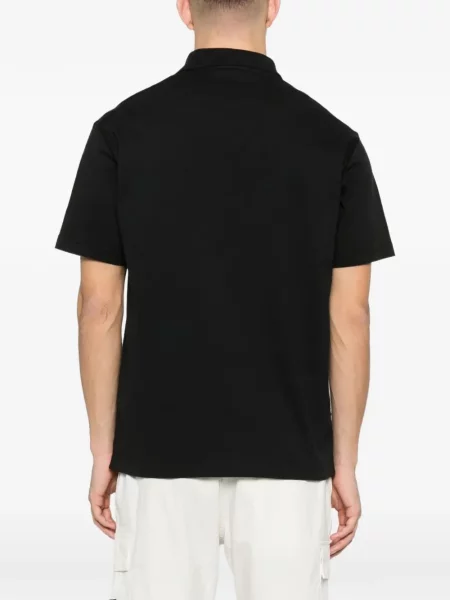 Къс поло тениска Stone Island камъни черно