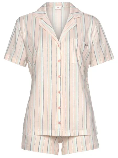 S.Oliver Pijama mai multe culori / caisă portocaliu