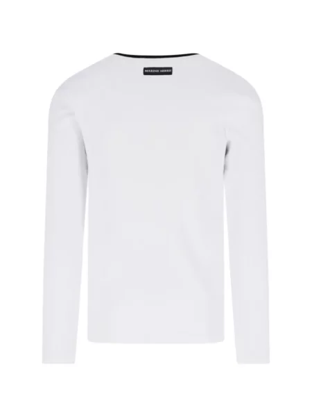 Tricou Marine Serre tricotate alb
