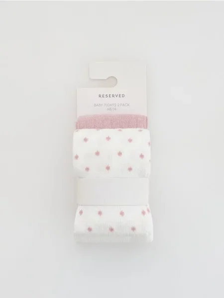 Reserved 2 пари колготок з підтяжками пильно-рожевий рожеві