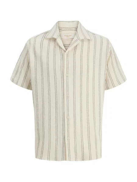JACK & JONES Košile JORCOBA krémová černá