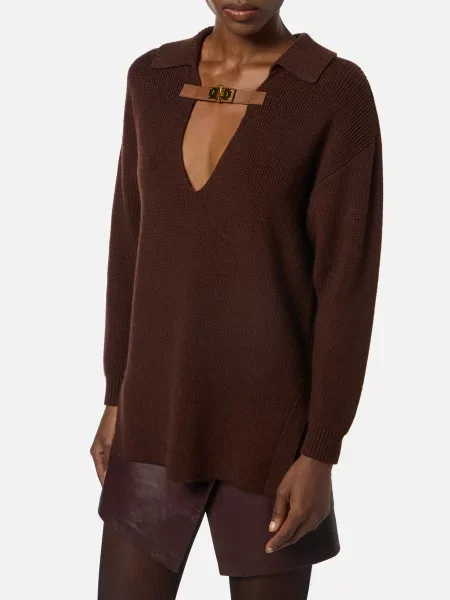 Светр Elisabetta Franchi коричневий
