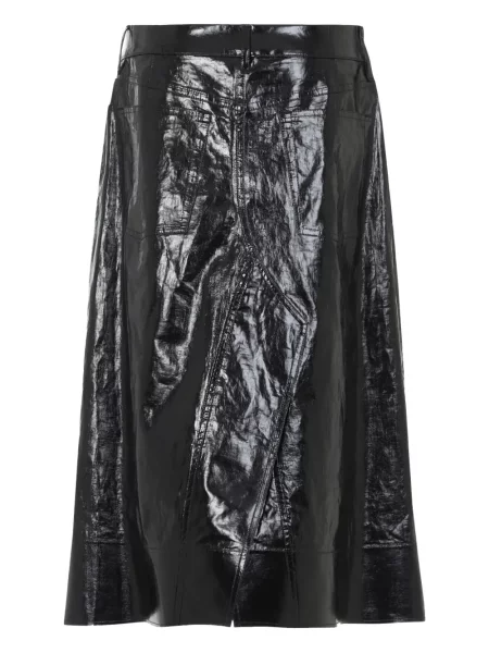 Lininis sijonas Jil Sander juoda