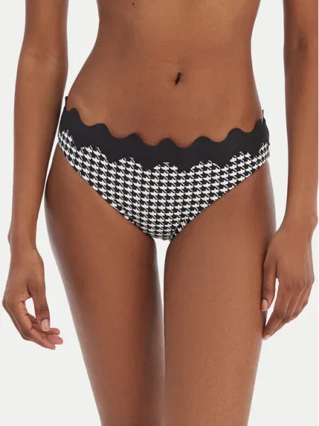 Seafolly Долнище на бански Gia Check Ric Rac черен