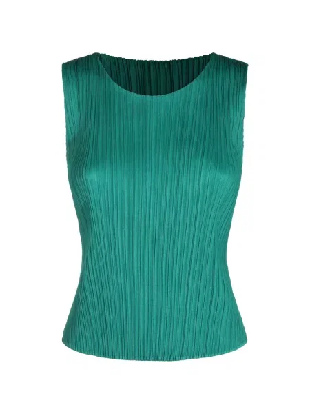 Top Pleats Please Issey Miyake fără mâneci verde