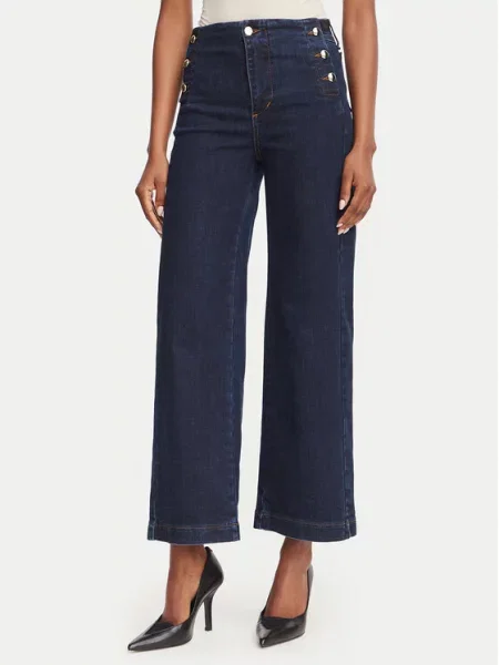 Rinascimento Blugi Bleumarin Wide Leg