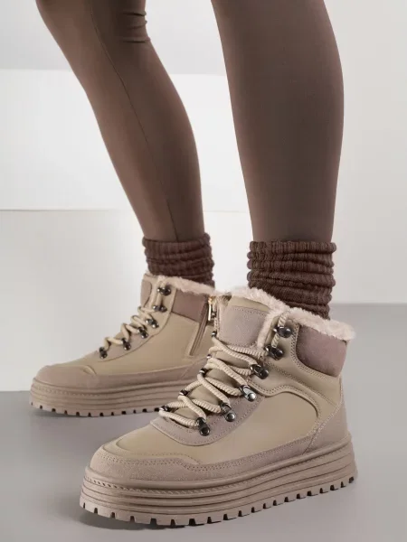 Sneakers Ewedora închis bej