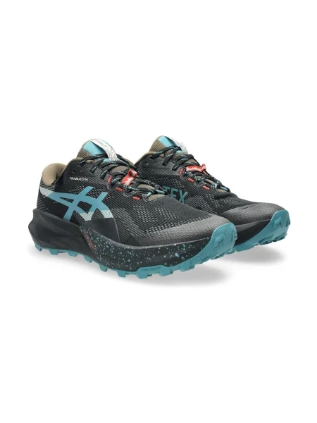 Pánske bežecké topánky ASICS Trabuco 14 GTX black/misty pine čierna