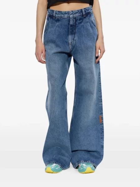 Blugi cu picior larg Off-white alb