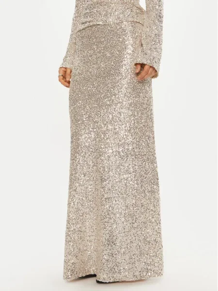 Bruuns Bazaar Maxi sukňa Joanelle béžová