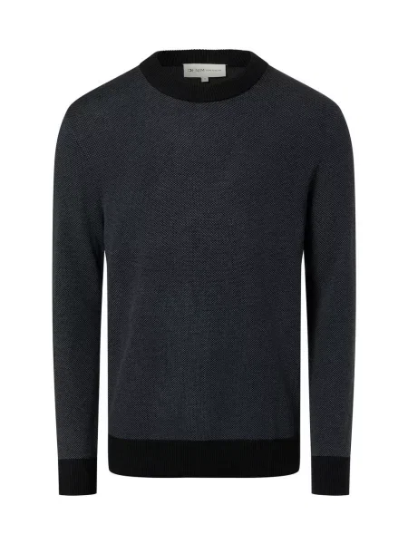 Tom Tailor Denim sweter z dzianiny Mężczyźni czarny|szary marmurkowy S czarny