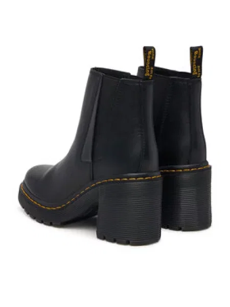 Dr. Martens Bokacsizma Spence Leather Flared Heel fekete