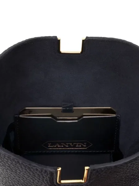 Body Lanvin din piele cu tepi negru