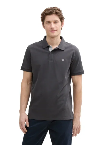 TOM TAILOR Tricou albastru deschis / metalic gri