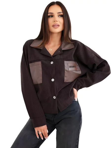 Lumera Prechodná bunda Seersucker' hnedá