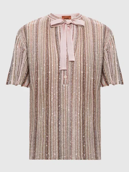 Топ з паєтками Missoni бежевий