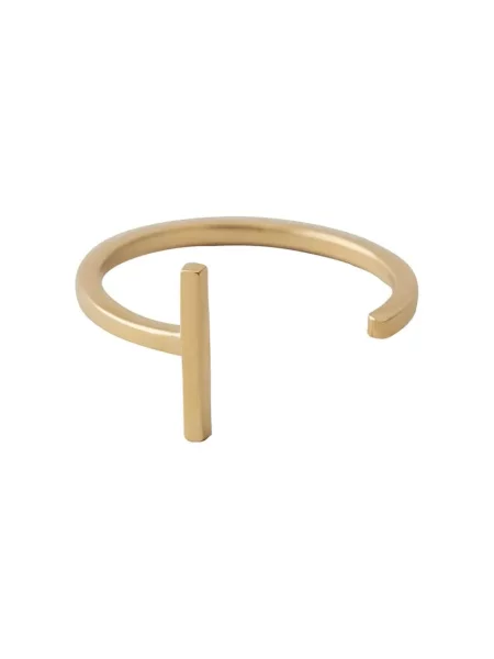 Pozlacený stříbrný prsten Design Letters zlatý