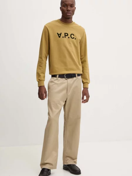 Кофта A.P.C. sweat standard grand vpc GOTS з аплікацією зелений