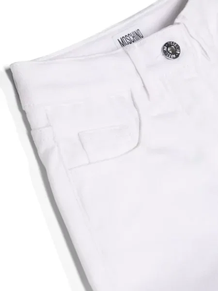 Szorty jeansowe dziecięce Moschino białe