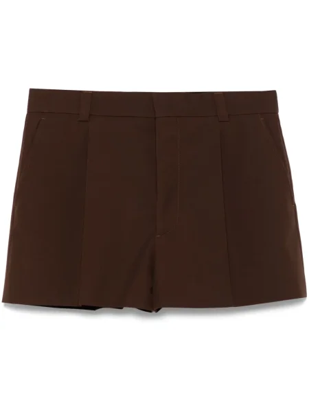 Pantaloni scurți Gucci de lână maro