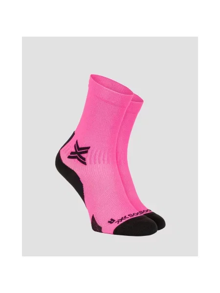 Ponožky X-Sock Run Discover Crew fluo pink/black ružová