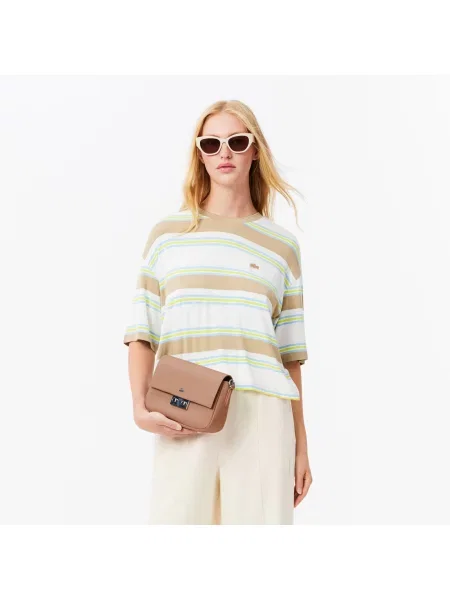 Сумка через плечо Lacoste коричневая
